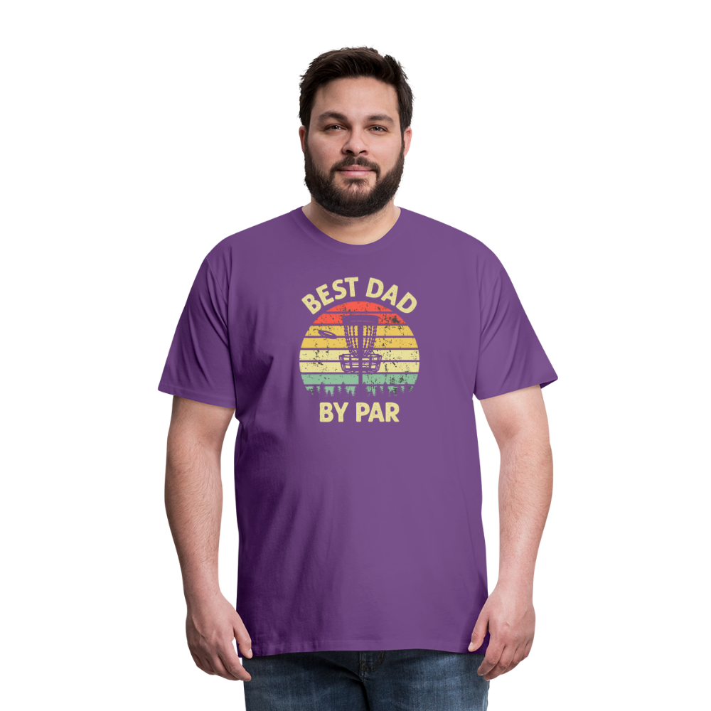 Best Dad By Par Disc Golf Men's Premium T-Shirt - purple