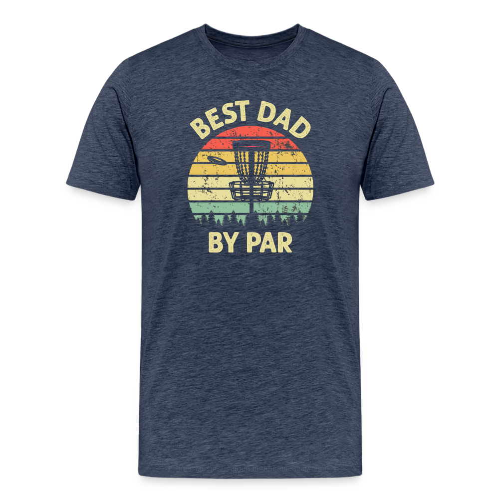 Best Dad By Par Disc Golf Men's Premium T-Shirt - heather blue