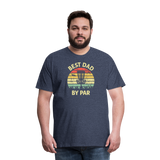 Best Dad By Par Disc Golf Men's Premium T-Shirt - heather blue