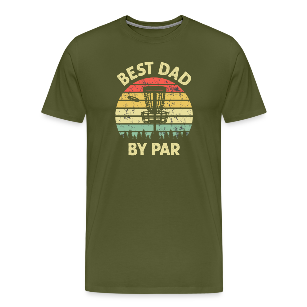 Best Dad By Par Disc Golf Men's Premium T-Shirt - olive green