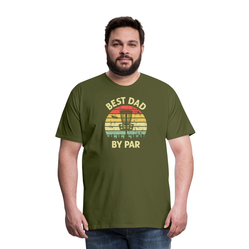 Best Dad By Par Disc Golf Men's Premium T-Shirt - olive green