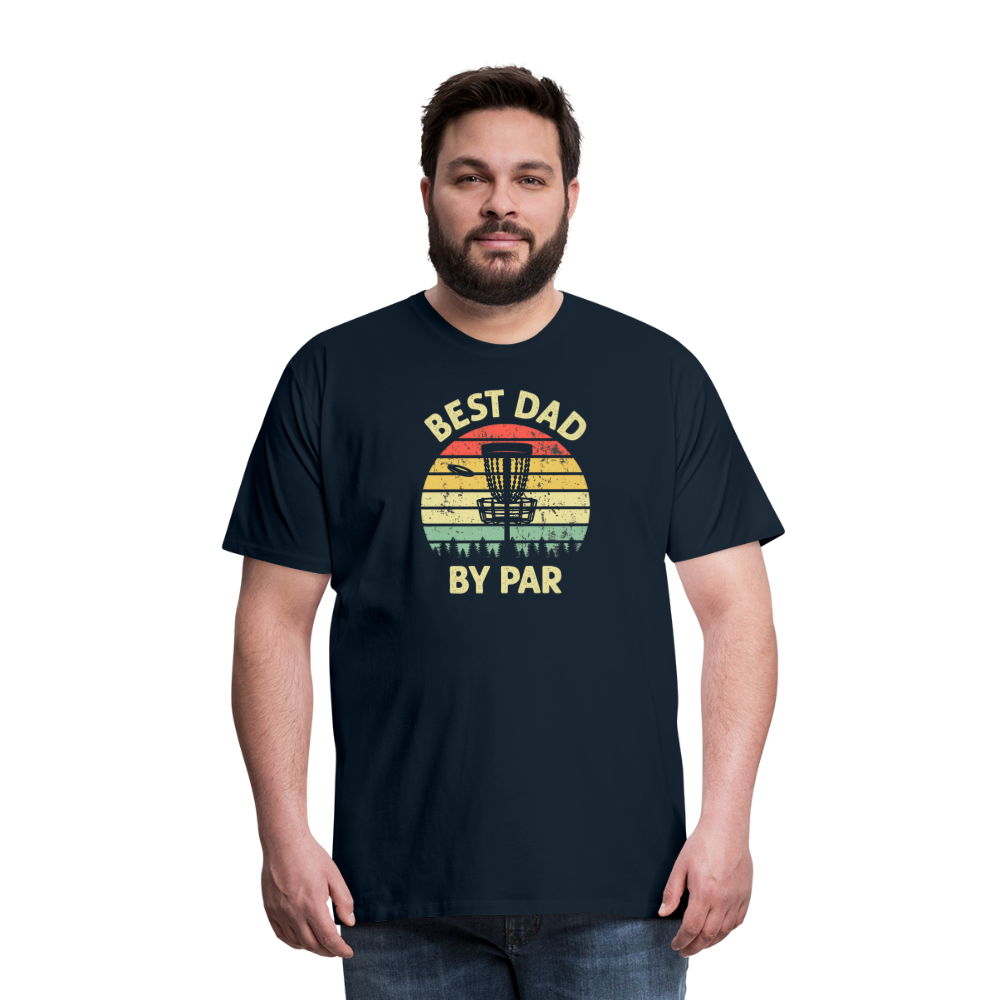 Best Dad By Par Disc Golf Men's Premium T-Shirt - deep navy