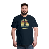 Best Dad By Par Disc Golf Men's Premium T-Shirt - deep navy