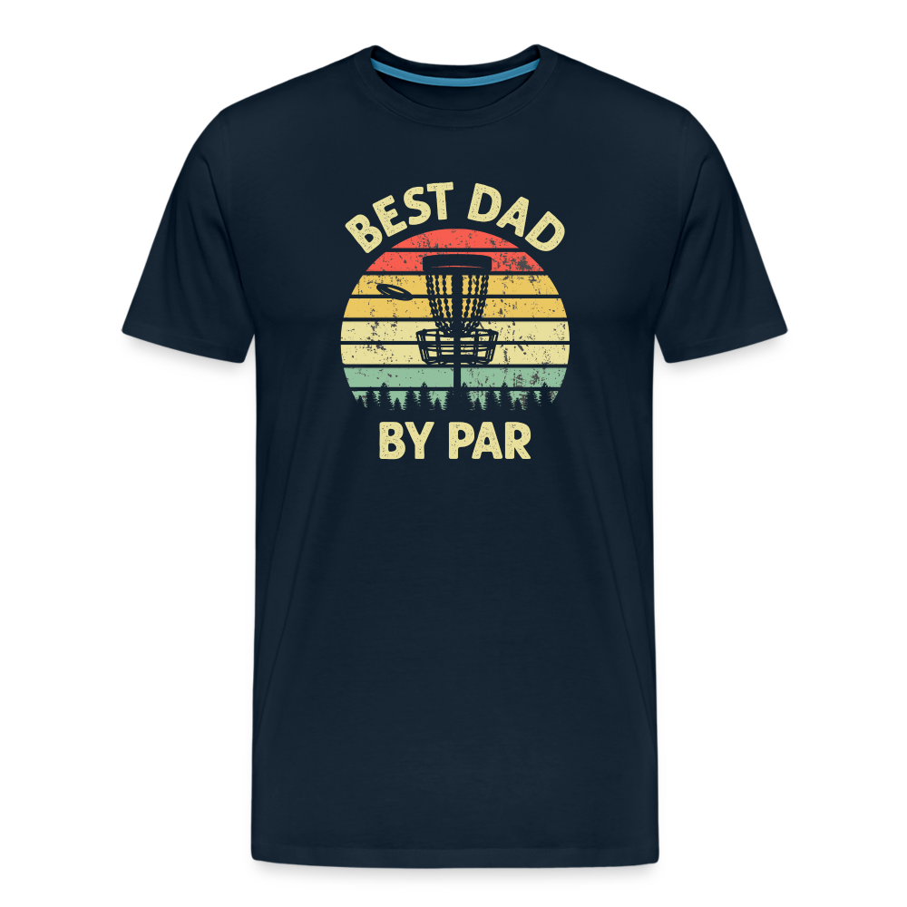 Best Dad By Par Disc Golf Men's Premium T-Shirt - deep navy