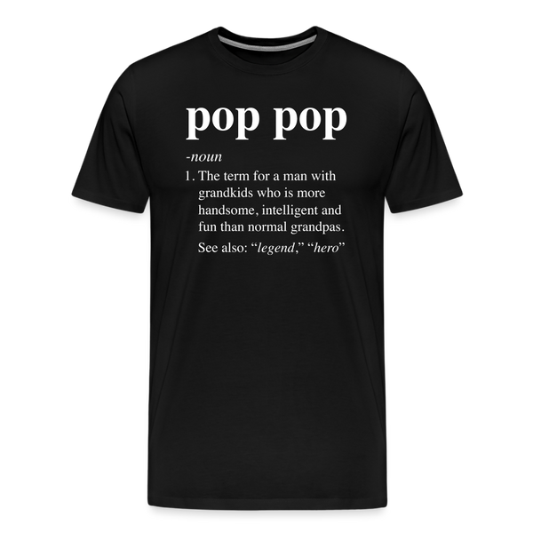 Pop Pop Definition Men's Premium T-Shirt - black