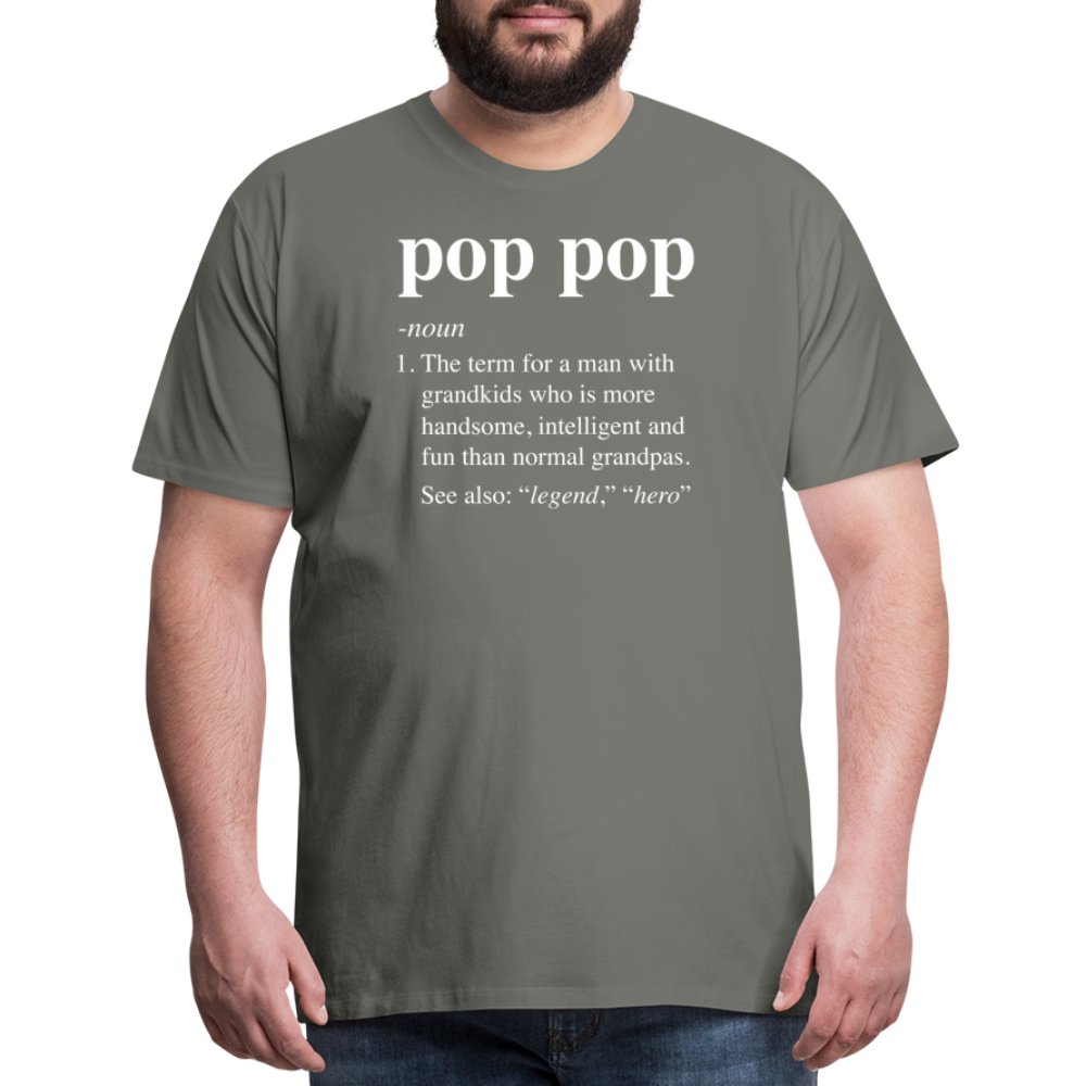 Pop Pop Definition Men's Premium T-Shirt - asphalt gray