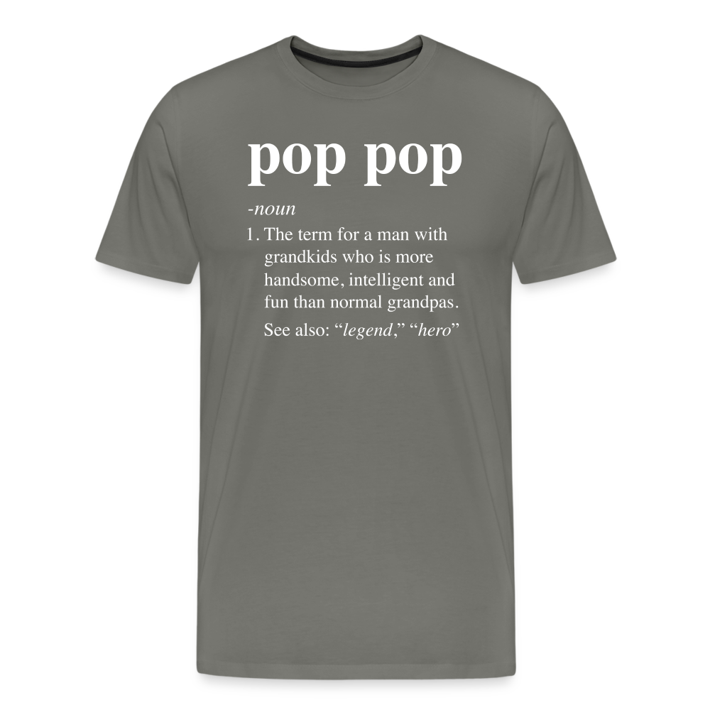 Pop Pop Definition Men's Premium T-Shirt - asphalt gray