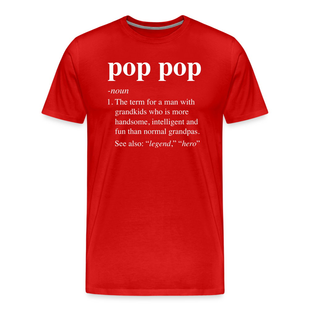 Pop Pop Definition Men's Premium T-Shirt - red