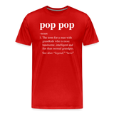 Pop Pop Definition Men's Premium T-Shirt - red