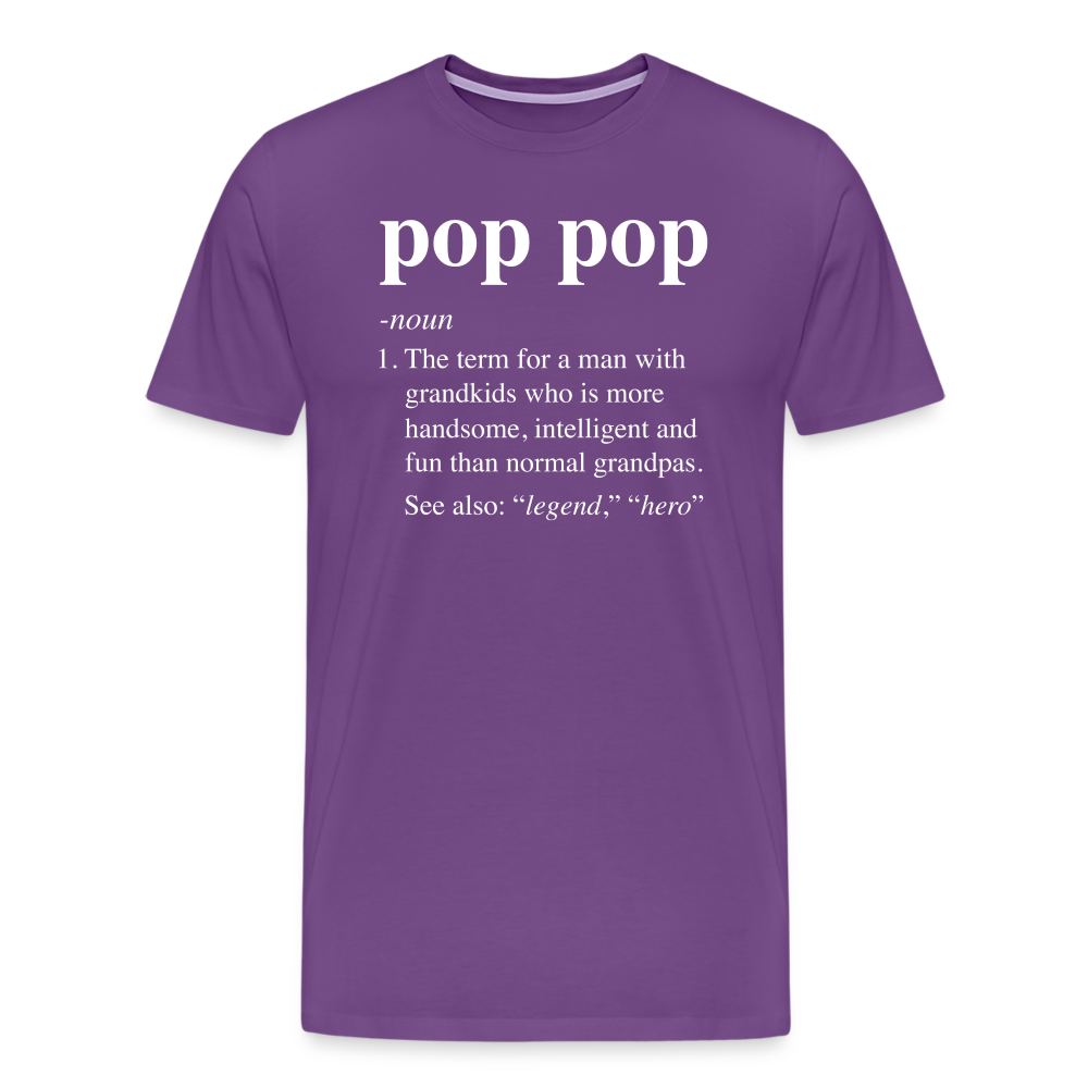 Pop Pop Definition Men's Premium T-Shirt - purple