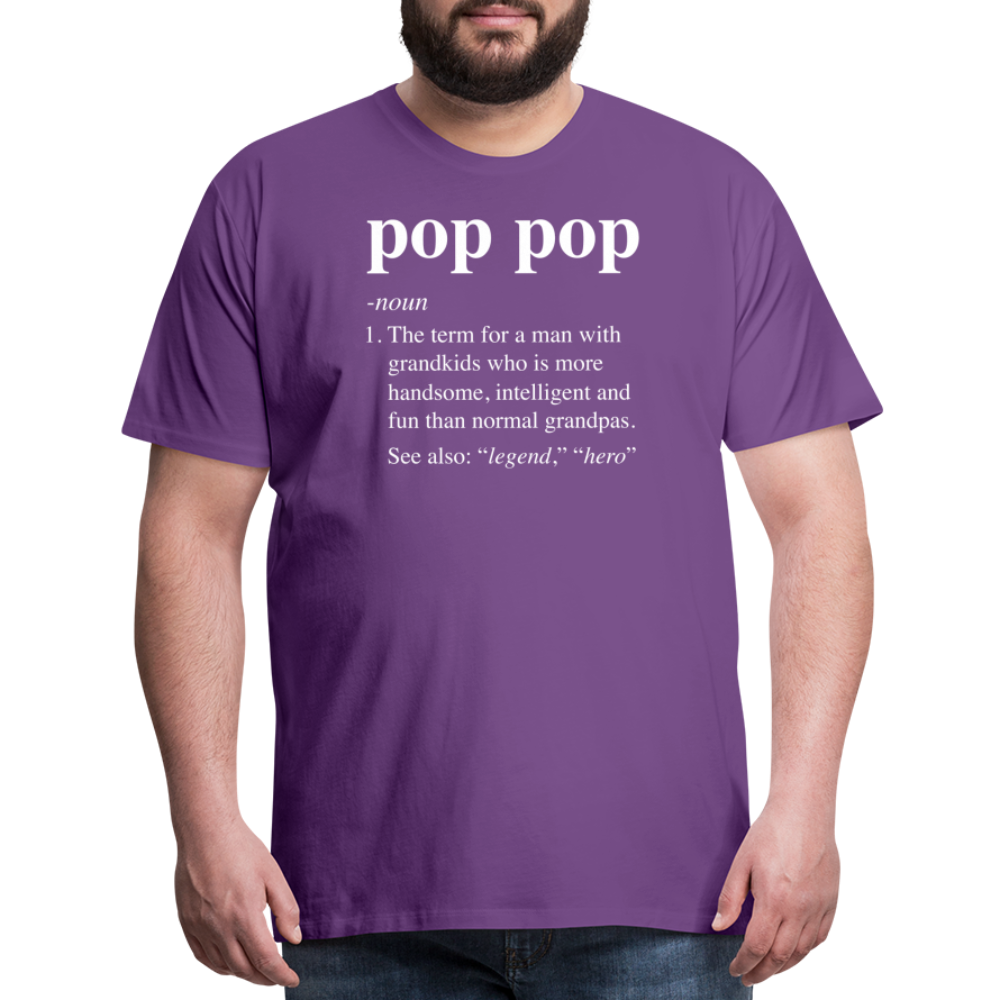Pop Pop Definition Men's Premium T-Shirt - purple