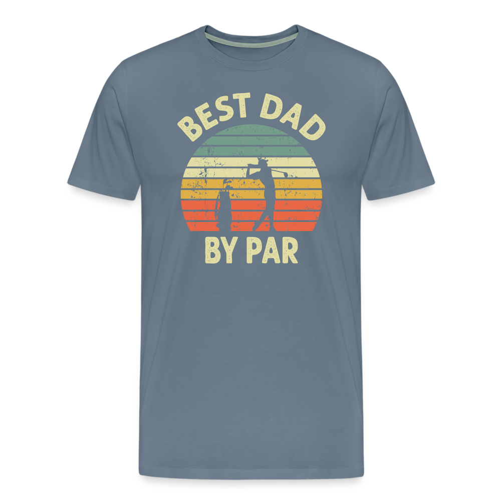 Best Dady By Par Men's Premium T-Shirt - steel blue