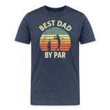 Best Dad By Par Men's Premium T-Shirt - heather blue