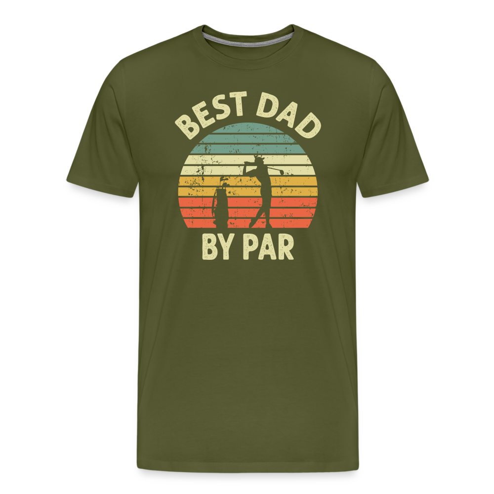 Best Dad By Par Men's Premium T-Shirt - olive green