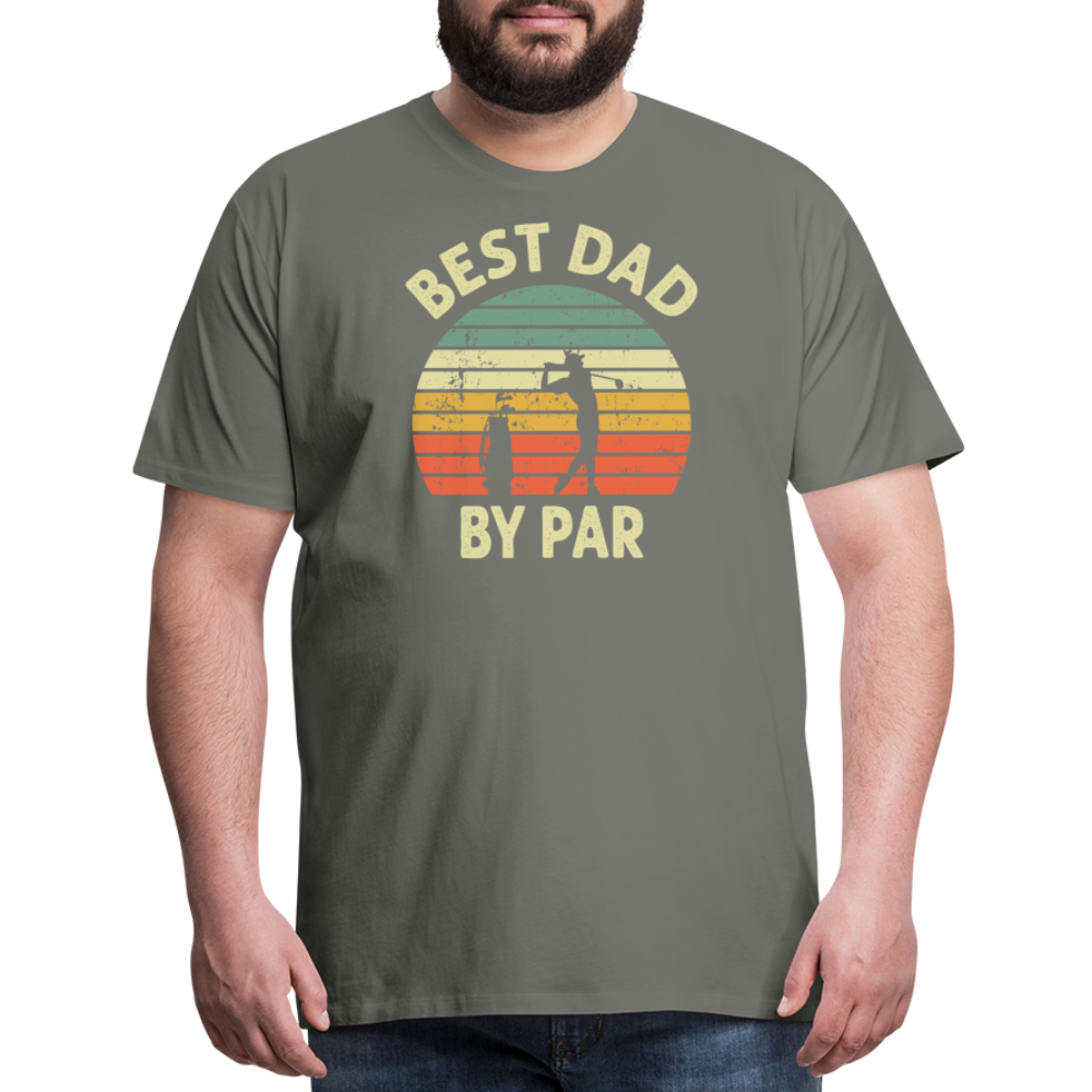 Best Dad By Par Men's Premium T-Shirt - asphalt gray