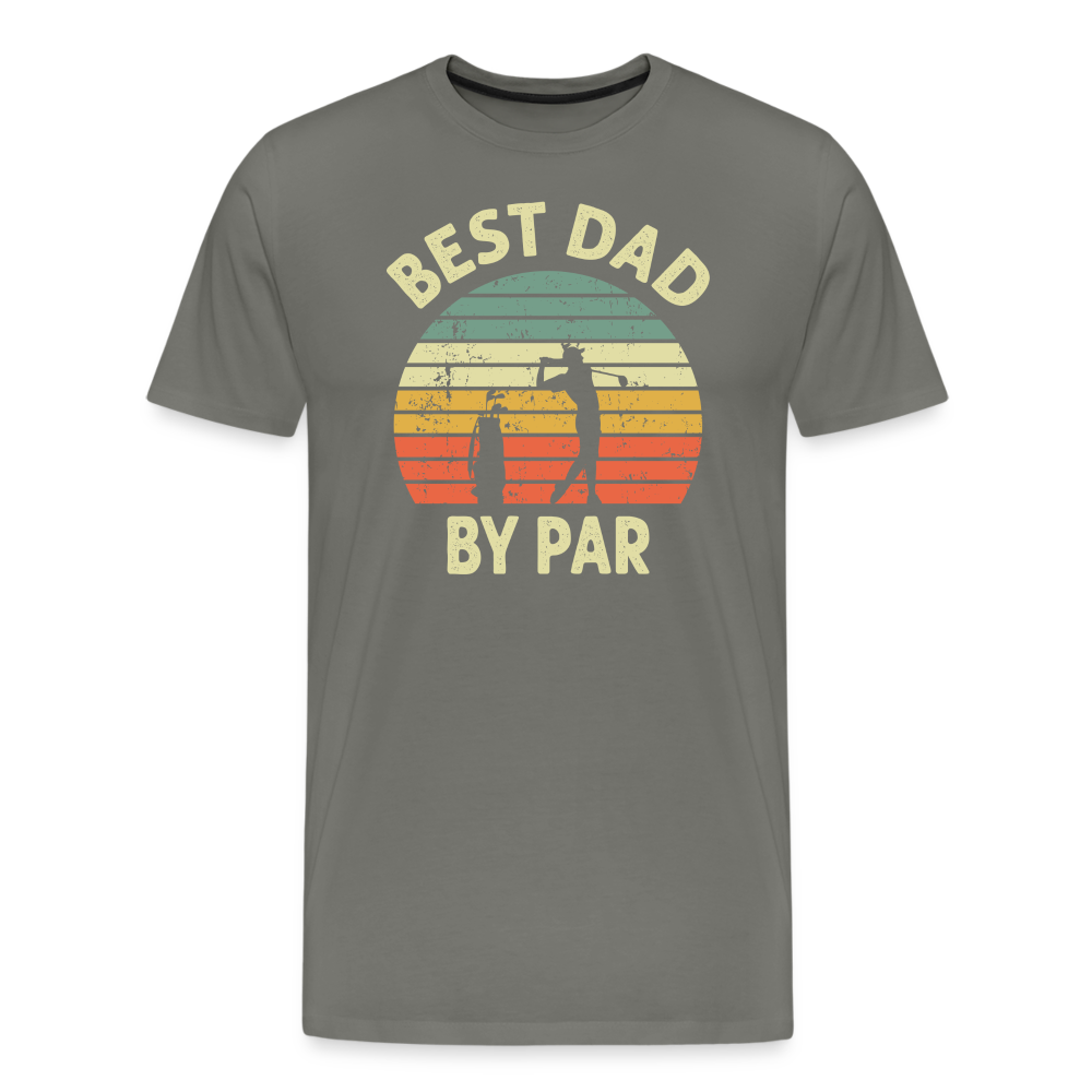 Best Dad By Par Men's Premium T-Shirt - asphalt gray