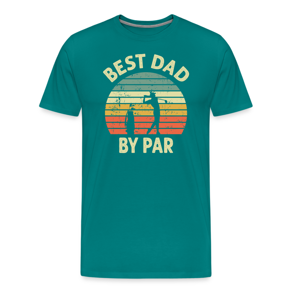 Best Dad By Par Men's Premium T-Shirt - teal