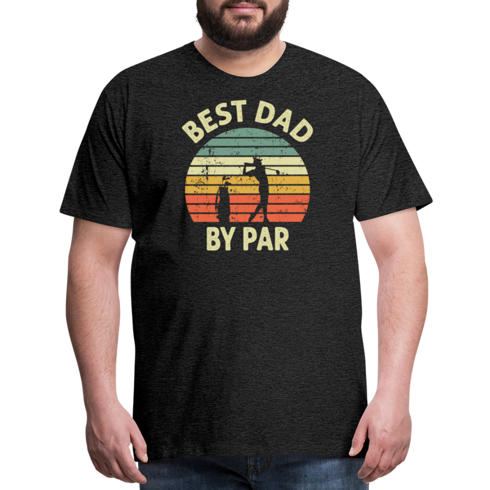 Best Dad By Par Men's Premium T-Shirt - charcoal grey