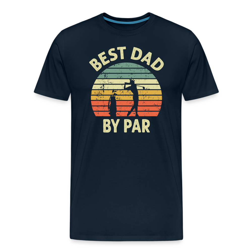 Best Dad By Par Men's Premium T-Shirt - deep navy