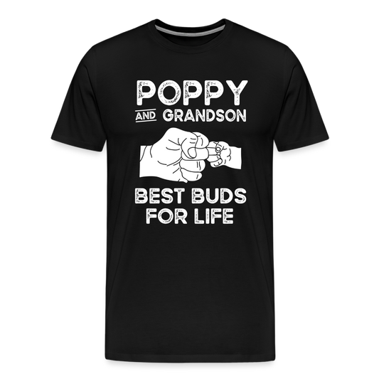 Poppy and Grandson Best Buds for Life Men's Premium T-Shirt - black