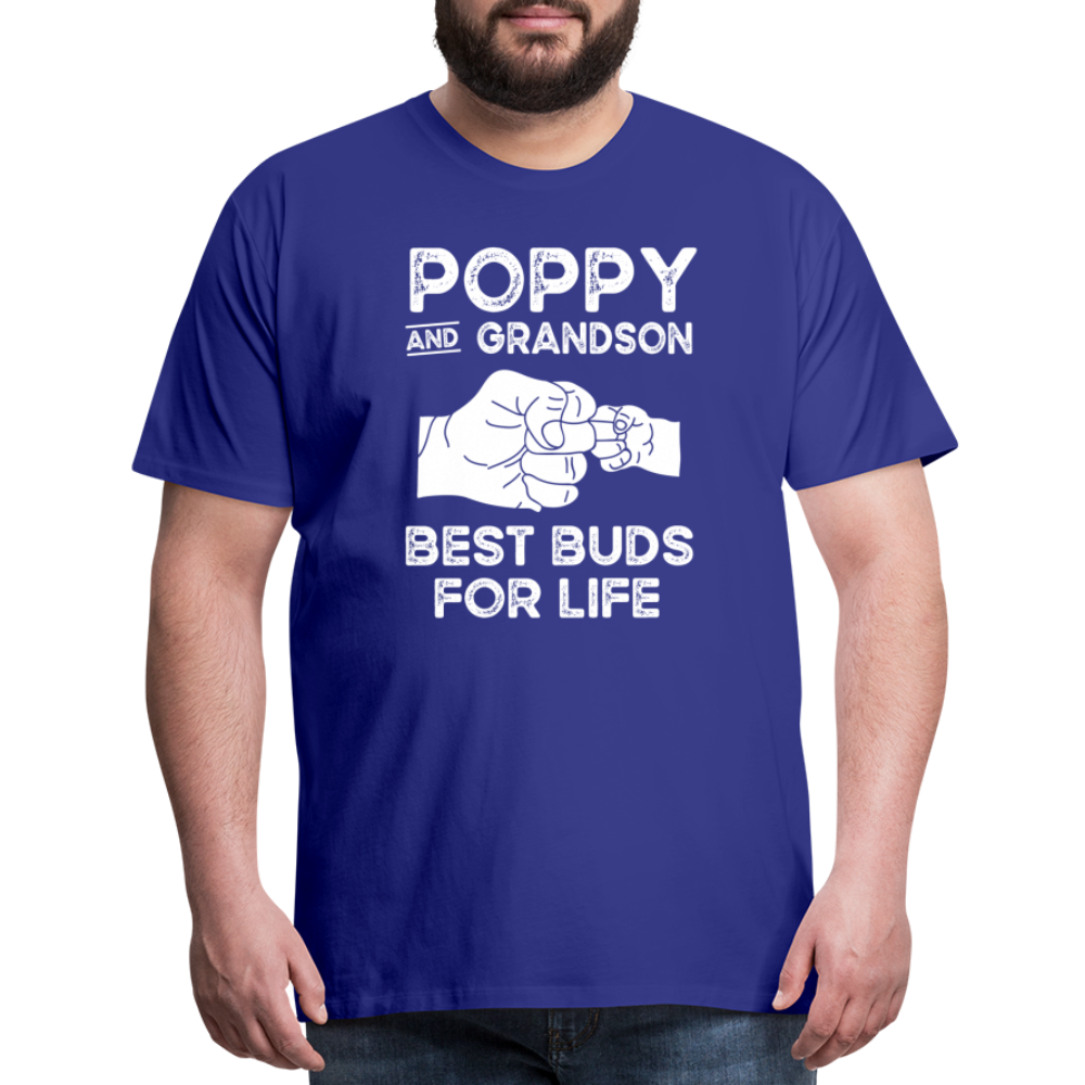 Poppy and Grandson Best Buds for Life Men's Premium T-Shirt - royal blue