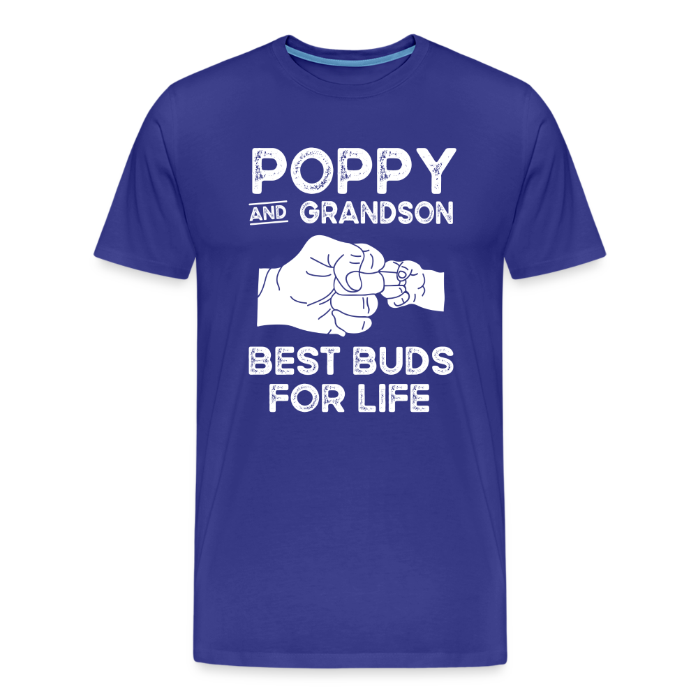 Poppy and Grandson Best Buds for Life Men's Premium T-Shirt - royal blue