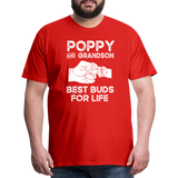 Poppy and Grandson Best Buds for Life Men's Premium T-Shirt - red