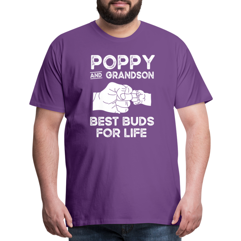 Poppy and Grandson Best Buds for Life Men's Premium T-Shirt - purple