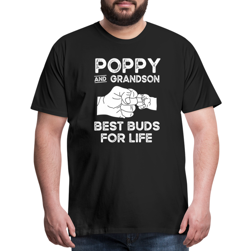 Poppy and Grandson Best Buds for Life Men's Premium T-Shirt - black