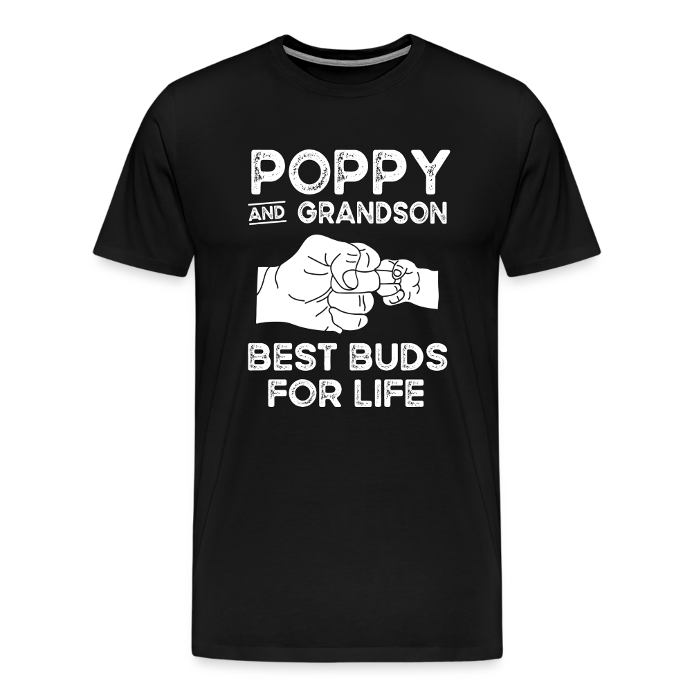 Poppy and Grandson Best Buds for Life Men's Premium T-Shirt - black