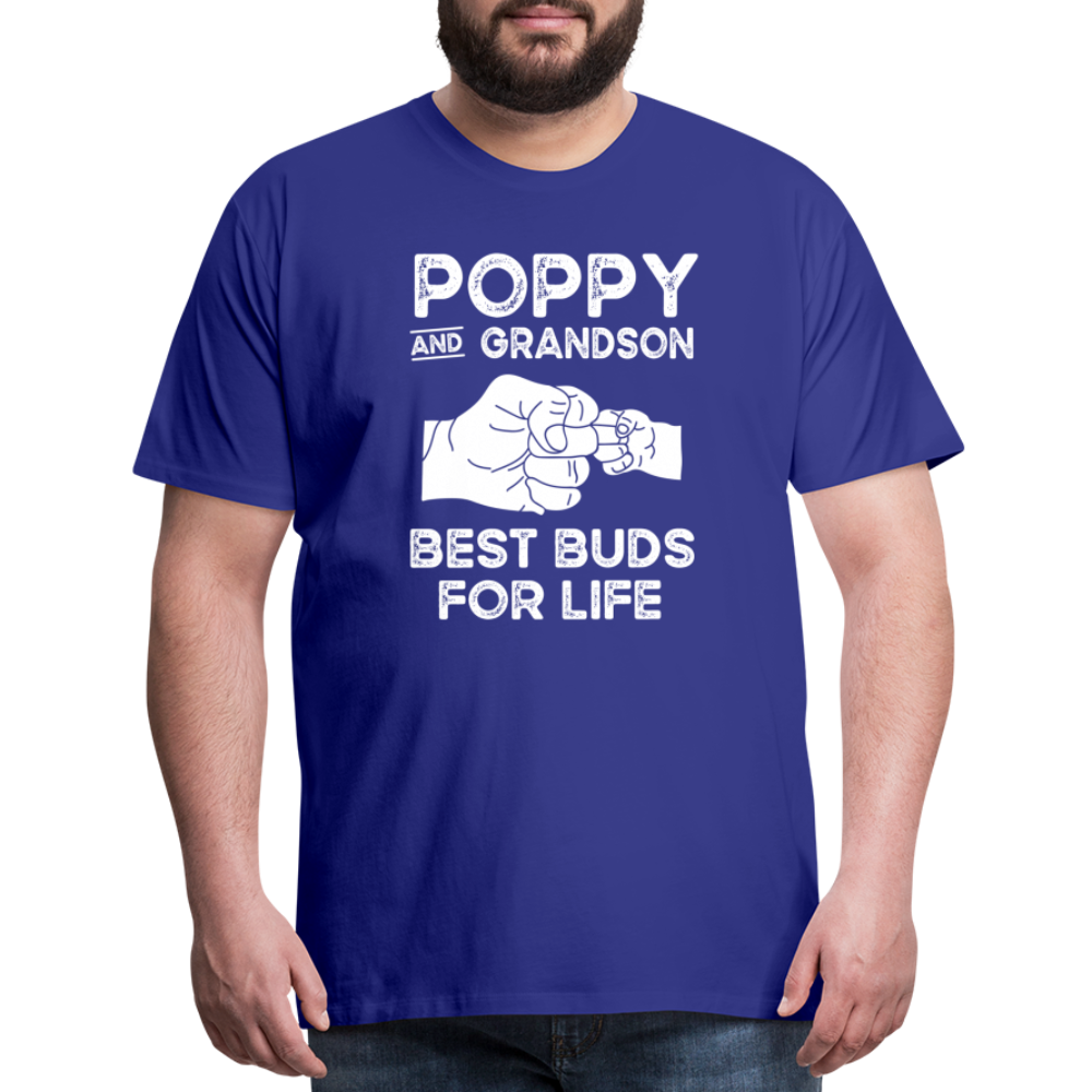 Poppy and Grandson Best Buds for Life Men's Premium T-Shirt - royal blue