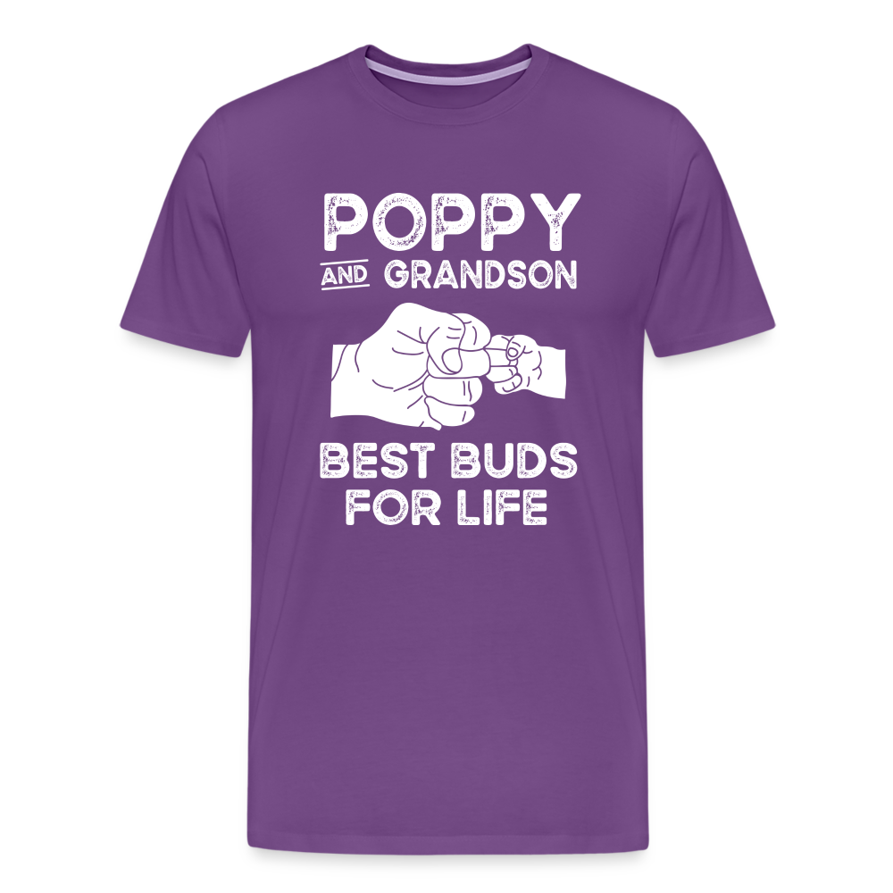 Poppy and Grandson Best Buds for Life Men's Premium T-Shirt - purple