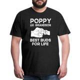 Poppy and Grandson Best Buds for Life Men's Premium T-Shirt - charcoal grey