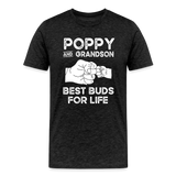 Poppy and Grandson Best Buds for Life Men's Premium T-Shirt - charcoal grey
