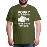 Poppy and Grandson Best Buds for Life Men's Premium T-Shirt - olive green