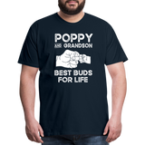 Poppy and Grandson Best Buds for Life Men's Premium T-Shirt - deep navy