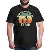 Best Great Grandpa By Par Men's Premium T-Shirt - black