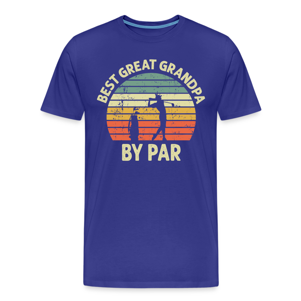 Best Great Grandpa By Par Men's Premium T-Shirt - royal blue