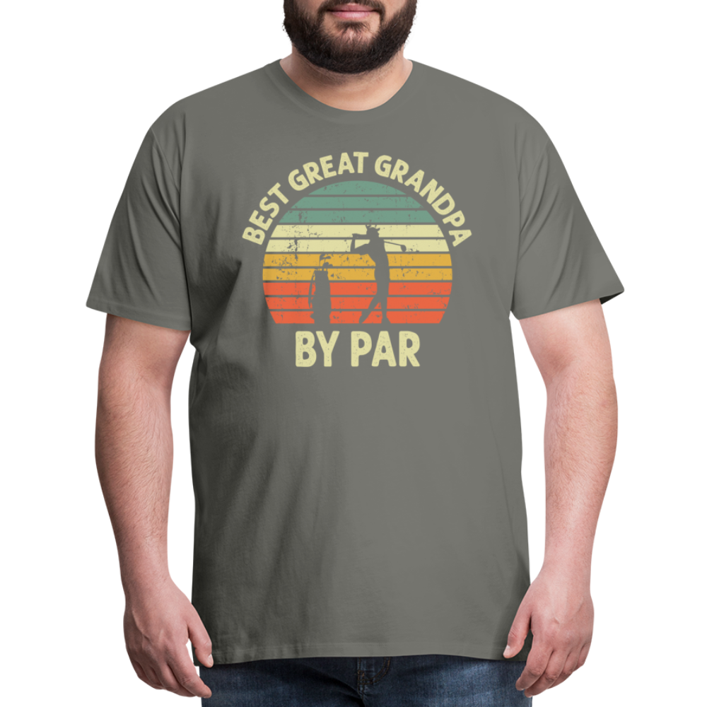 Best Great Grandpa By Par Men's Premium T-Shirt - asphalt gray