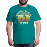 Best Great Grandpa By Par Men's Premium T-Shirt - teal