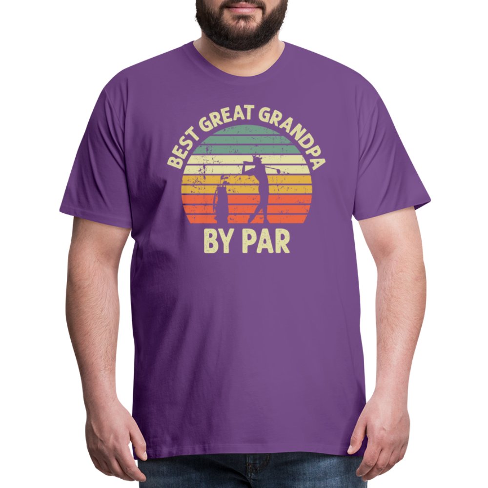 Best Great Grandpa By Par Men's Premium T-Shirt - purple