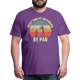 Best Great Grandpa By Par Men's Premium T-Shirt - purple