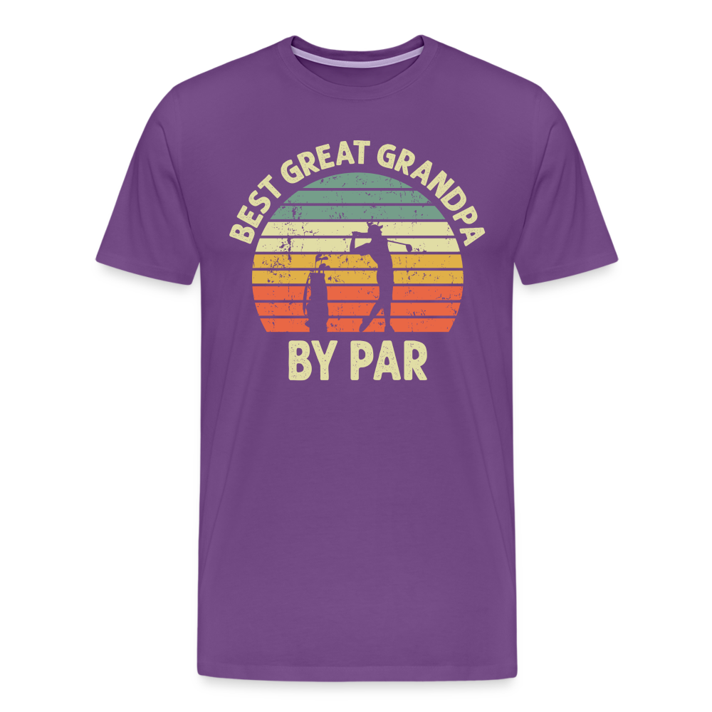 Best Great Grandpa By Par Men's Premium T-Shirt - purple