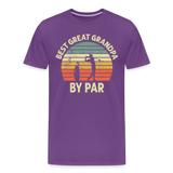 Best Great Grandpa By Par Men's Premium T-Shirt - purple