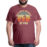 Best Great Grandpa By Par Men's Premium T-Shirt - heather burgundy