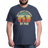 Best Great Grandpa By Par Men's Premium T-Shirt - heather blue
