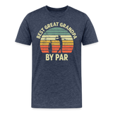 Best Great Grandpa By Par Men's Premium T-Shirt - heather blue