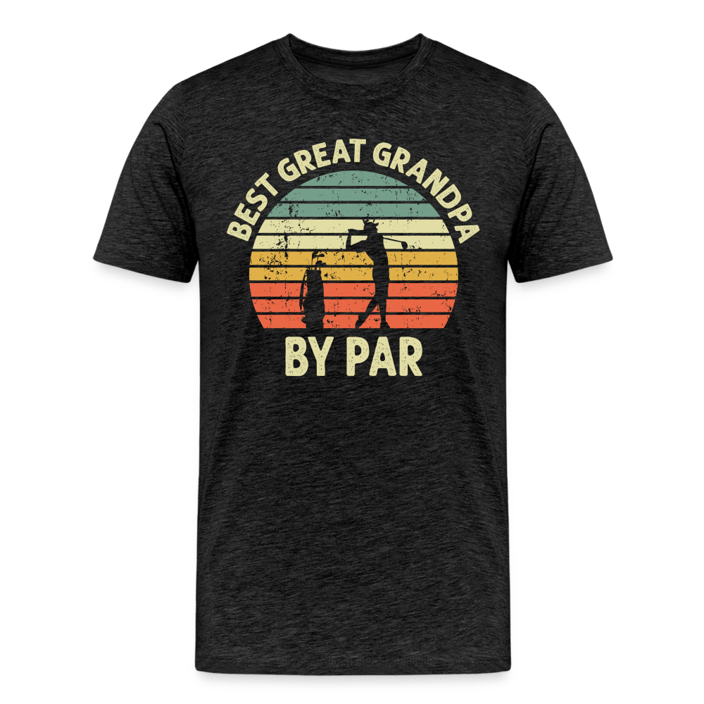 Best Great Grandpa By Par Men's Premium T-Shirt - charcoal grey