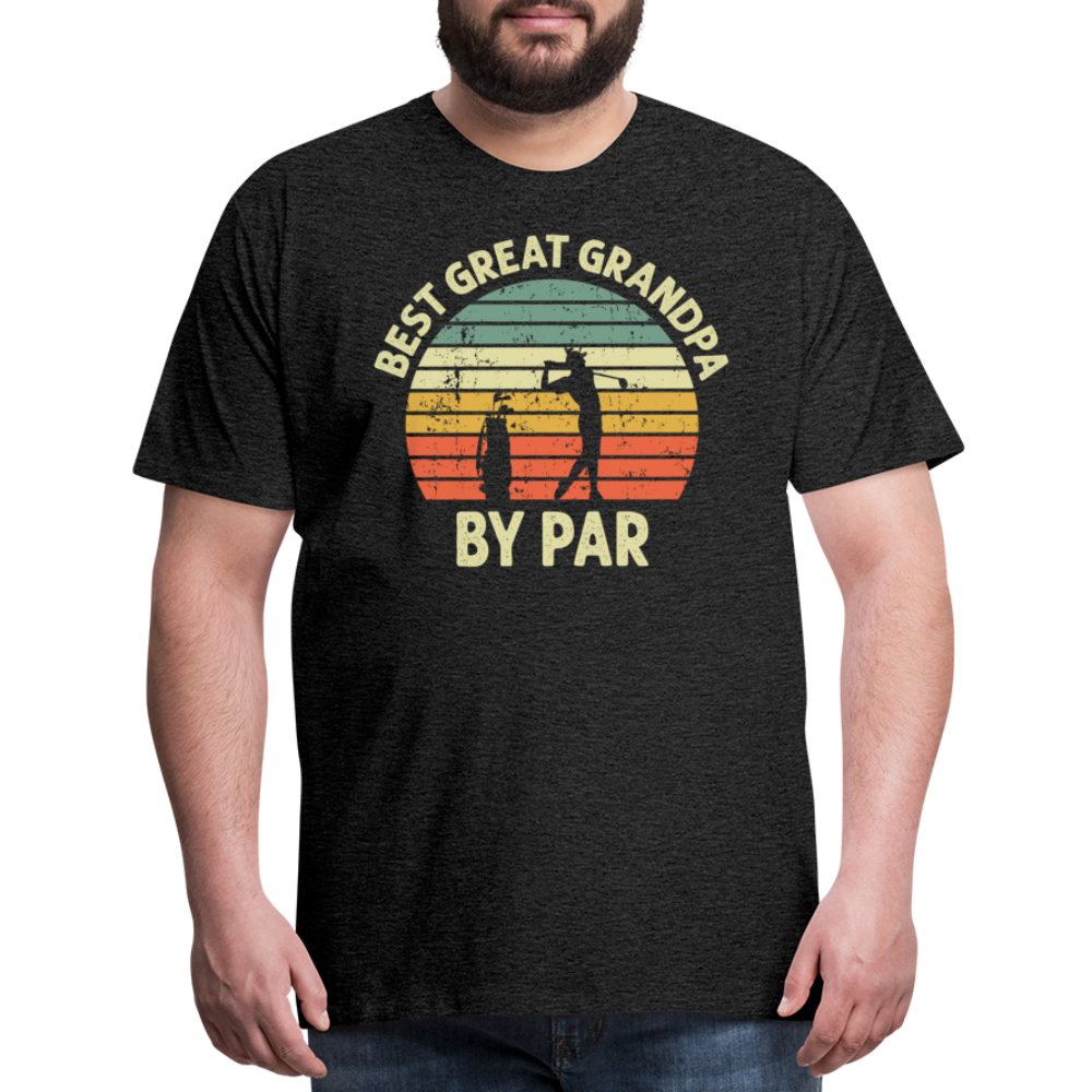 Best Great Grandpa By Par Men's Premium T-Shirt - charcoal grey