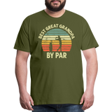 Best Great Grandpa By Par Men's Premium T-Shirt - olive green